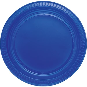 Lacivert Plastik Tabak 22 cm 25'li