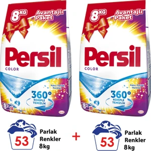 Toz Çamaşır Deterjanı Color 8 kg + 8 kg (2'li Set)