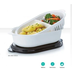 Kristalin Süzgeçli Oval Servis 4Lt