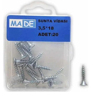 Sunta Vidası 3,5X18 ( 1 Kutu:20 Adet)
