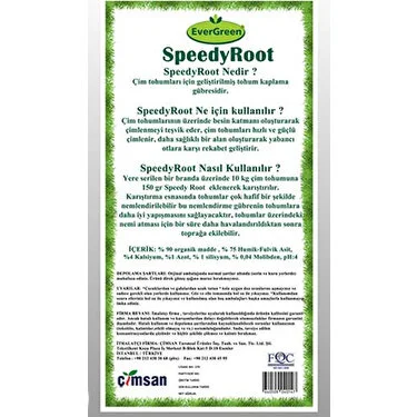 Evergreen Speedy Root Cim Kaplama Gubresi 1 Paket 150 Gr Fiyati