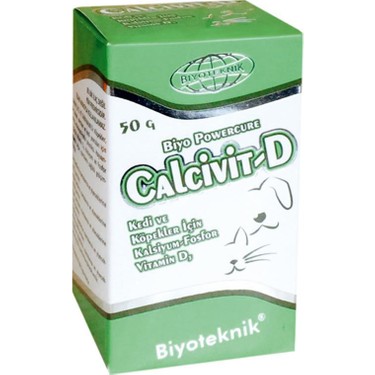 Biyoteknik Calcivit D Kedi Kopek Toz Vitamin 50 Gr Fiyati