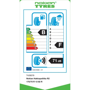 Nokian 175 70 R13 82R Hakkapeliitta R2 K Lasti i retim Fiyat