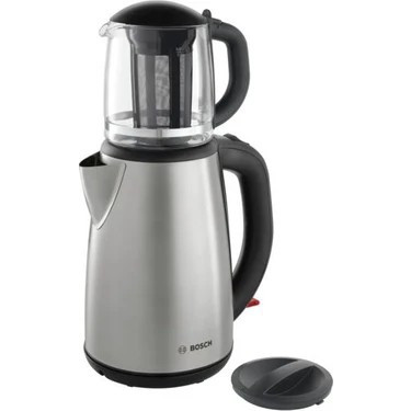 Bosch TTA5603 1,7 L Paslanmaz Çelik Su Isıtıcı ve 0,8 L Cam Demlikli Çay Makinesi