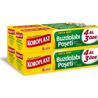 Koroplast Buzdolabı Poşeti 4 Al 3 Öde Orta Boy 120