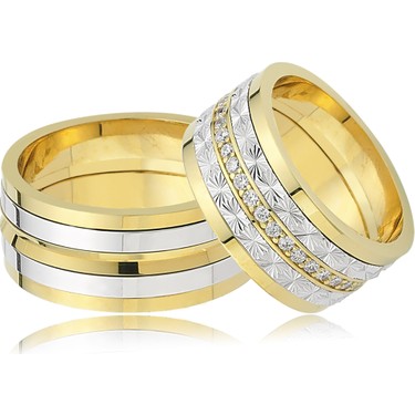 Allegro Gold Kalem İşlemeli Gümüş Alyans FV0101 Fiyatı