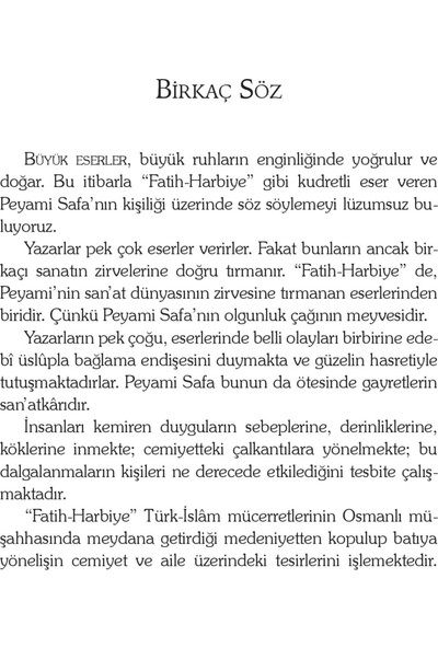 Fatih Harbiye - Peyami Safa