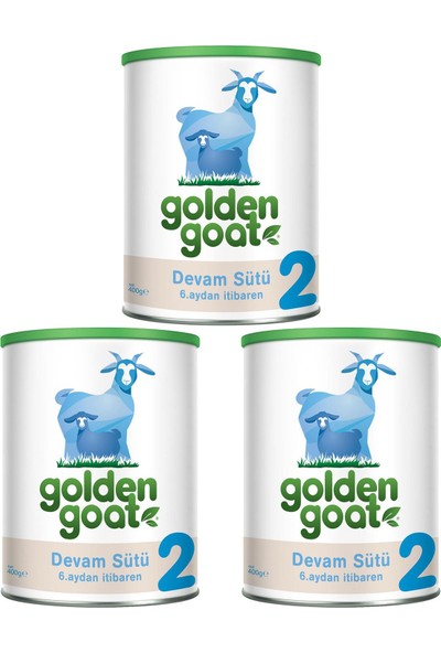 Golden Goat 2 Keçi Sütü Bazlı Devam Sütü 400 gr - 3'lü