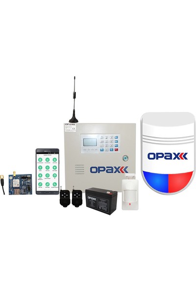 Opax 2545 Kablolu Ve Kablosuz Gsm Alarm Sistemi Set 1
