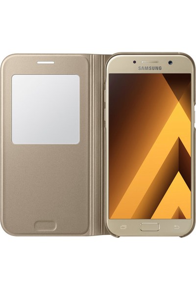 Samsung A5-2017 S-View Kılıf Altın - EF-CA520PFEGWW