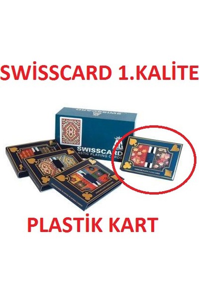 Toptancıamca Swiss Card 1. Kalite Plastik iskambil Kağıdı 2 Deste Kart