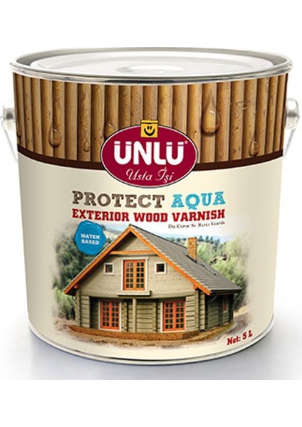 Ünlü Protect Dış Cephe Su Bazlı Vernik Antik 1 Lt