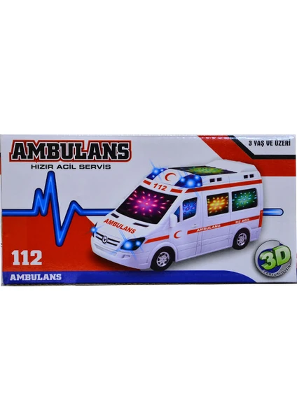 Oyuncak 89-2689B Kut.Pilli Ambulans