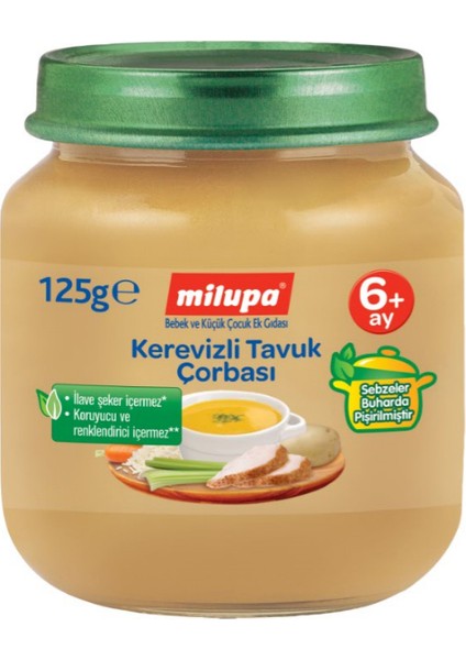 Kerevizli Tavuk Çorbası Kavanoz 125 g 6+ Ay