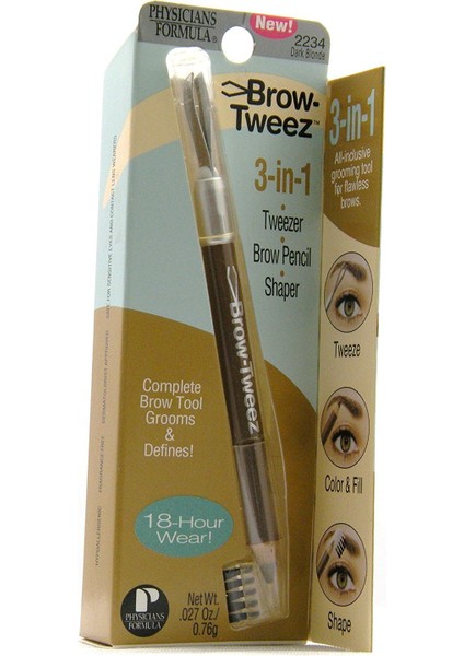 Brow Tweeze 3 'Ü 1 Arada Kaş Şekillendirici Kalem - Dark Brown