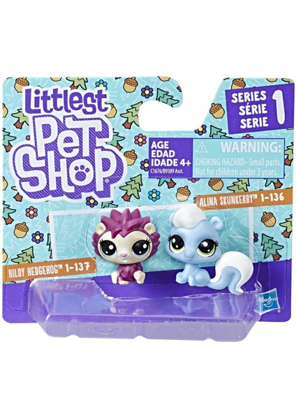 Hasbro Littlest Pet Shop İkili Miniş Hildy Hedgehog & Alina Skunekerby