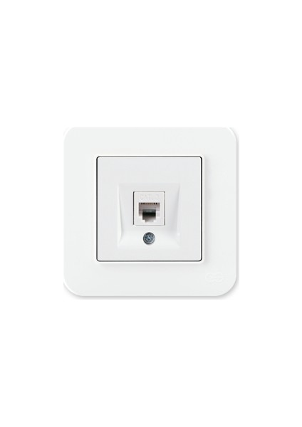 Günsan Radius Fildişi Beyazı Nümeris Telefon Priz Cat3 Açılı