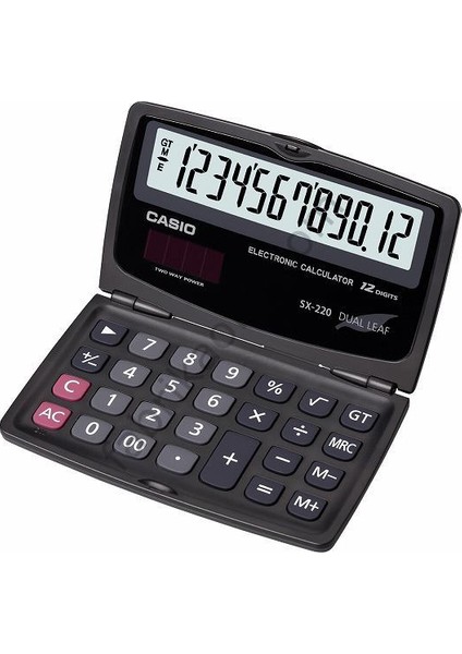 SX-220 Hesap Makinesi Cep Tipi 12 Haneli