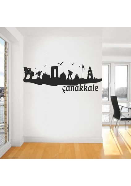 S-141 "Çanakkale Şehir Silueti" Duvar Sticker