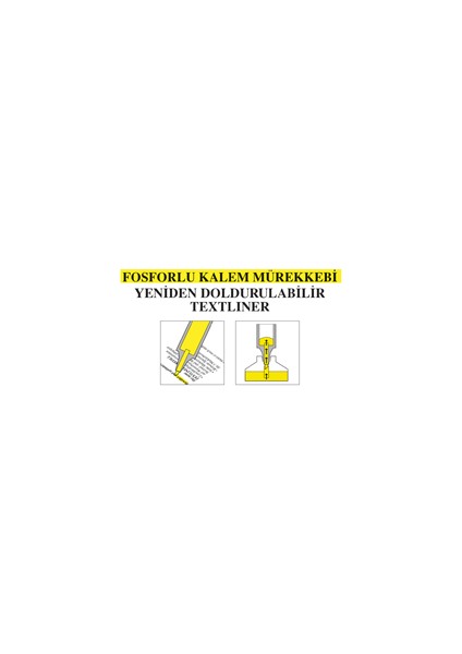 Fosforlu Kalem Mürekkebi Sarı