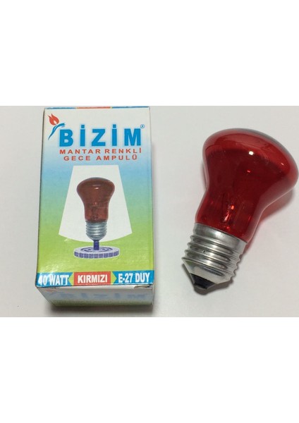 Helojen Ampul Gece Lambası 10 Watt Kırmızı