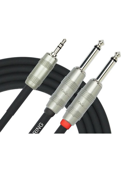 LGY362L2MBK 3,5 mm TRS - 2 X 1/4 Mono Jak Kablo 2 mt