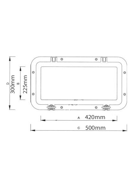 Lumboz Dikdörtgen 300X500 Mm İçten Montaj fiyatları