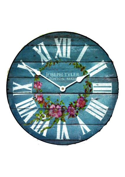 Ahşap Dekoratif Yuvarlak Duvar Saati 50X50