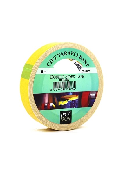 25 Mm X 5 Mt Köpük Çift Taraflı Bant