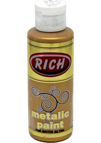 Metalik Akrilik Boya 0726 Antik Altın 130 Cc