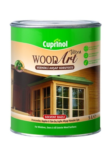 Cuprinol Wood Art Ultra Vernikli Ahşap Koruyucu 116-Burma 5 Lt