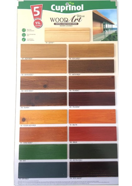 Cuprinol Wood Art Ultra Vernikli Ahşap Koruyucu 116-Burma 5 Lt