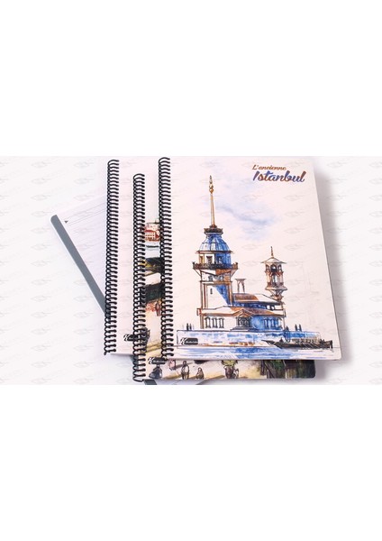 A4 80 Yp. Çizgili Plastik Kapak Spiralli İstanbul Defter