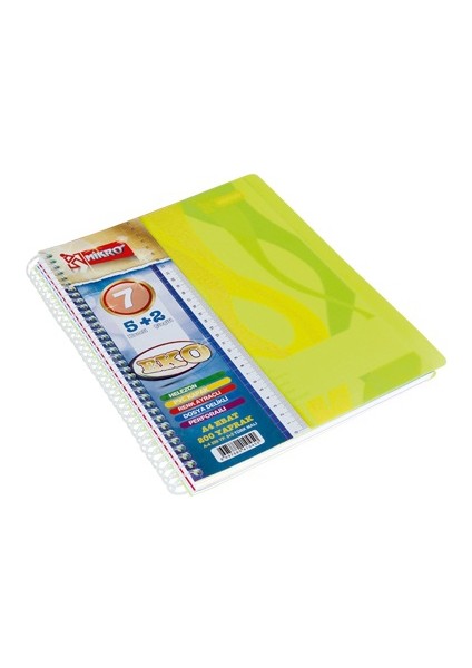 A4-200 Yaprak Ekonomik 5+2 Ayraçlı Konulu Helezon Spiral Defteri