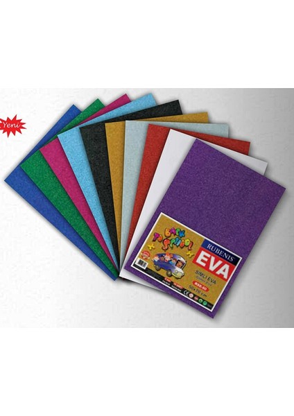 Simli Eva 50x70 cm 10 Adet Karışık Renk