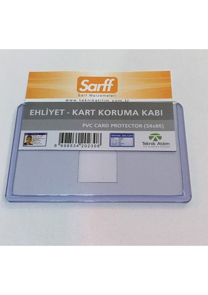 Ehliyet Kart Koruma Kabı 54x86 mm Yeni Kimliklere Uygun