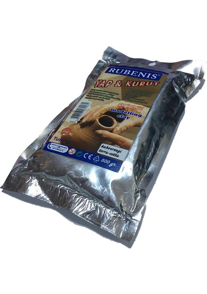 Seramik Kil Hamuru Doğal Kahverengi 500 gr.