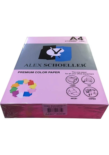 Alex Schoeller A4 Fotokopi Kağıdı 500 lü Pembe 570