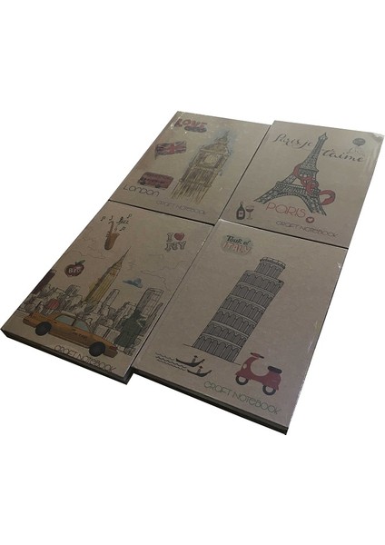 Kraft Sert Kapak 160 Yaprak Kareli 20x28 cm