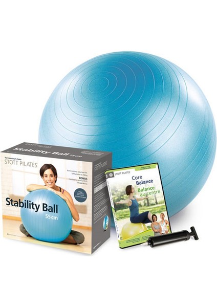 Stability Ball Plus Power Pack - 55cm (Blue - English/French) (DV-82306)