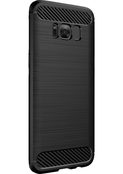 Samsung Galaxy S8+ Plus Brushed Carbon Fiber Silikon TPU Kılıf