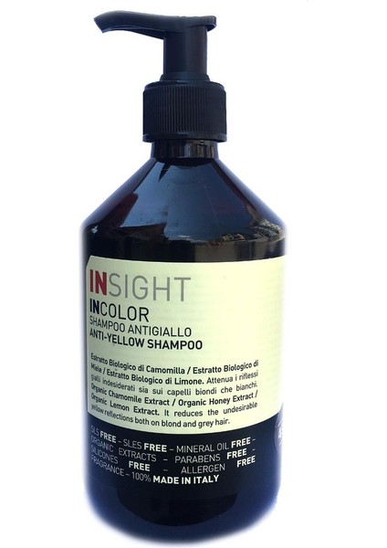 İnsight Anti Yellow Silver Şampuanı 900Ml Sls-Silikon İçermez