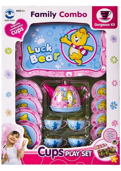 5268 - 1 - 2 Kutulu Tepsili Çay Set Metal