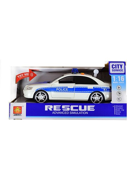 Wy560A C Servis Aracı - Polis - Taxi - Işık + Ses - City Service +3 Yaş