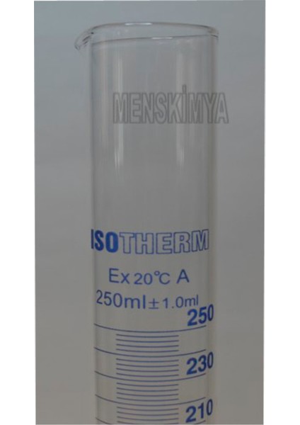 Mezür Cam Altıgen Taban 250 Ml
