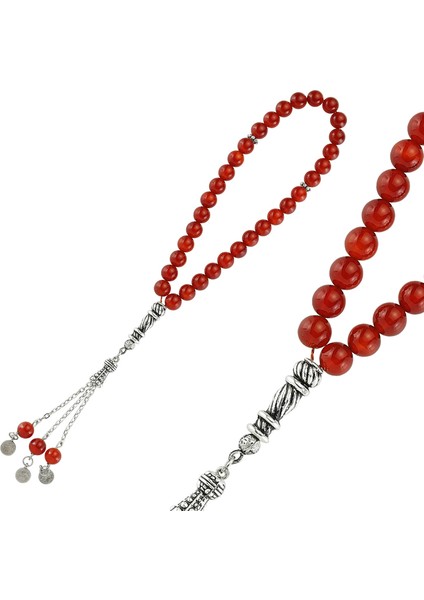 Doğal Taşlı Akik Tesbih