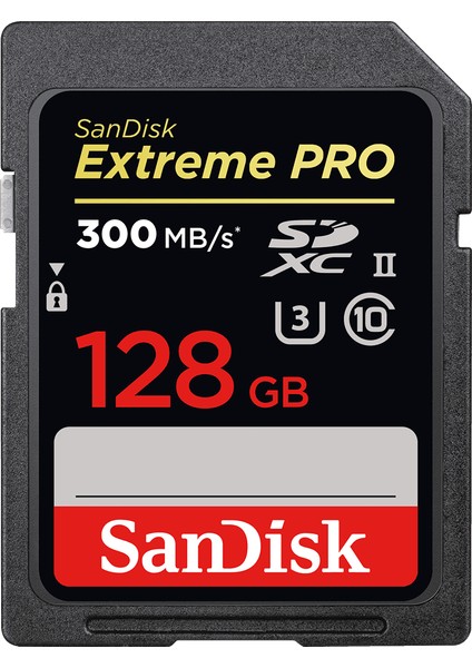 SanDisk Extreme Pro 128GB 300MB/s Class 10 UHS-II SDHC Hafıza Kartı SDSDXPK-128G-GN4IN