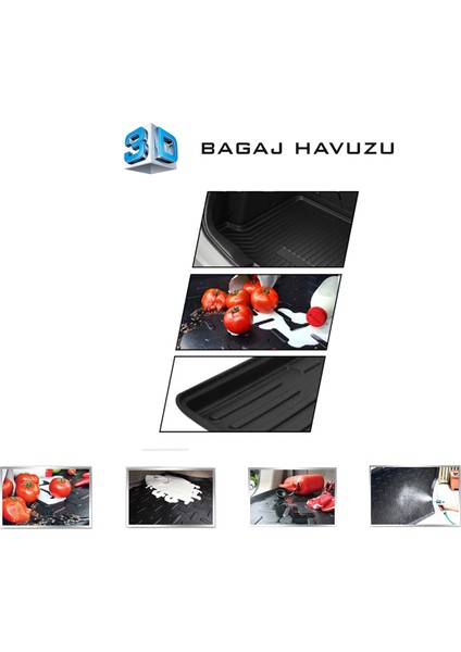 Volkswagen Tiguan 3D Bagaj Havuzu 2016 ve Üzeri (Stepneli)