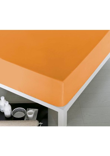 Home de Blue Lastikli Çarşaf 160x200 Cm -(Ak) - Oranj