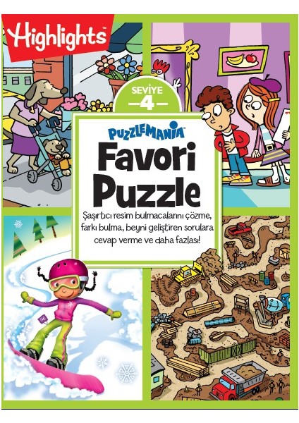 Highlights& Puzzlemania Favori Puzzle 4'Lü Set (6 Yaş Ve Üzeri)